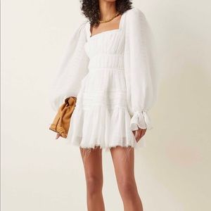 NWT Aje Impression Smocked Poplin Mini Dress